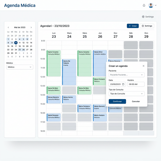 Agenda médica inteligente de Documedic